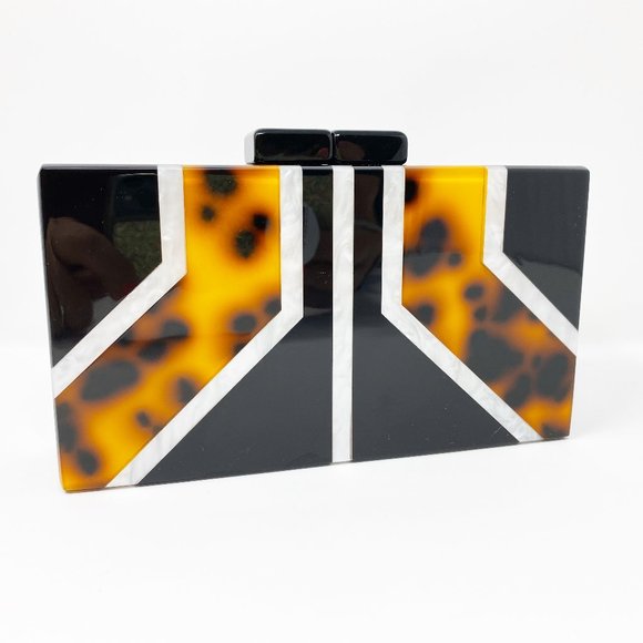 Acrylic Party Box in Geometric Tortoise - Picture 1 of 12